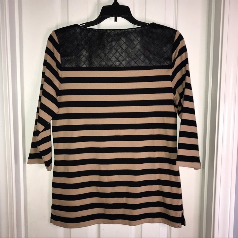 Tommy Hilfiger Striped Quilted Faux Leather Size M - Picture 2 of 9